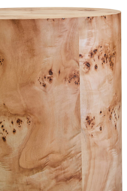 Mota Burl Wood Design Round Side Table — supplier image 3