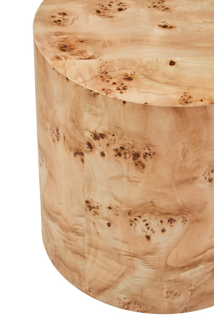 Mota Burl Wood Design Round Side Table — supplier image 4