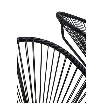 Miami Black Rattan 3 Piece Patio Set