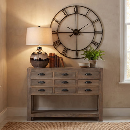 Sepia Shadows Table Lamp With Linen Shade