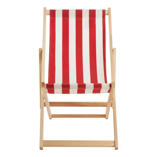 Beauport Red And White Deck Chair