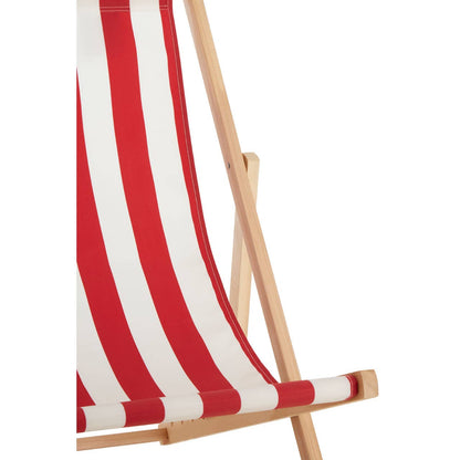 Beauport Red And White Deck Chair