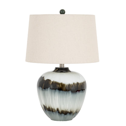 Midnight Shadows Table Lamp With Linen Shade