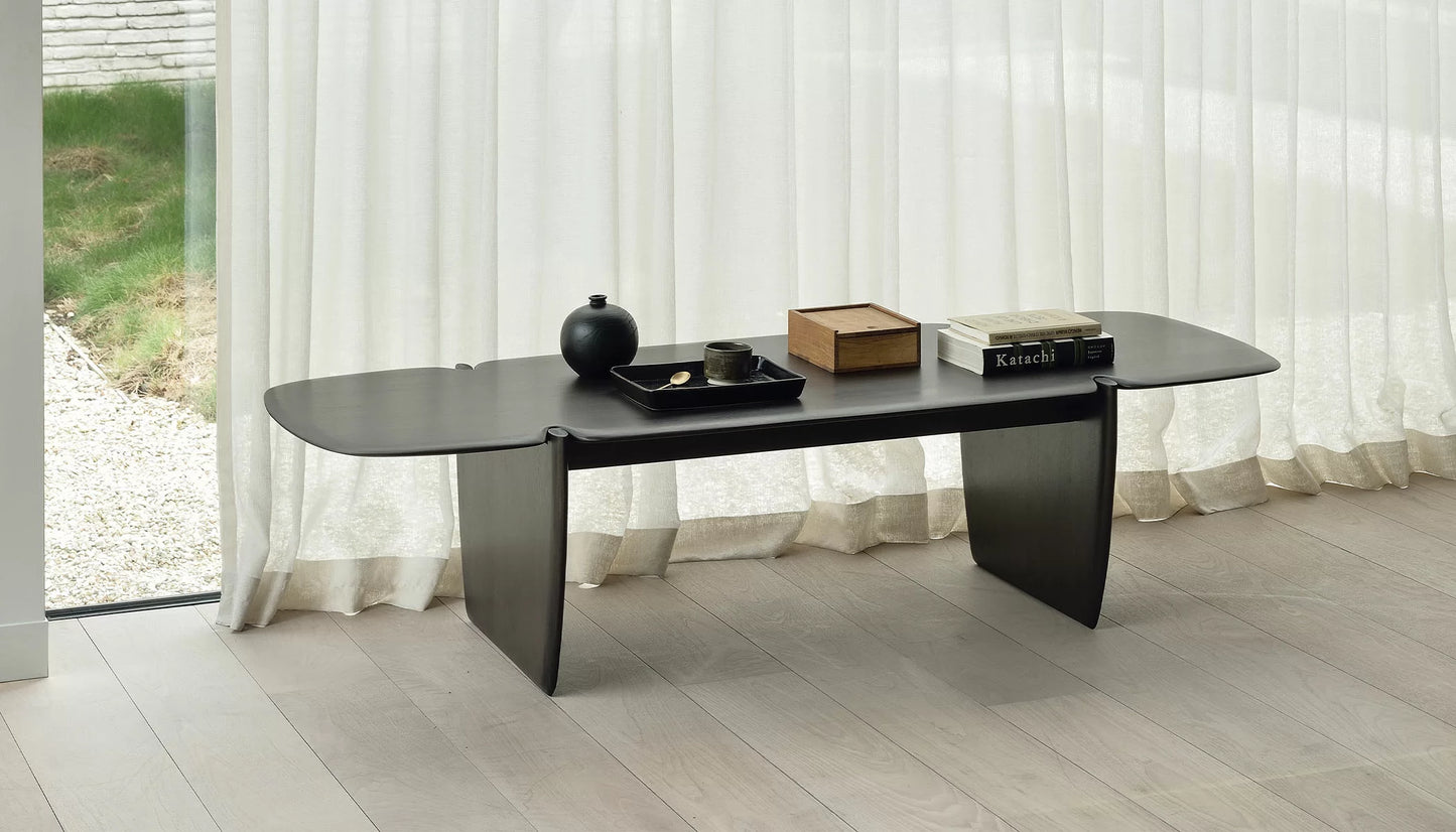 PI Rectangular Coffee Table in Dark Brown Finish