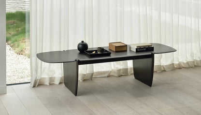 PI Rectangular Coffee Table in Dark Brown Finish