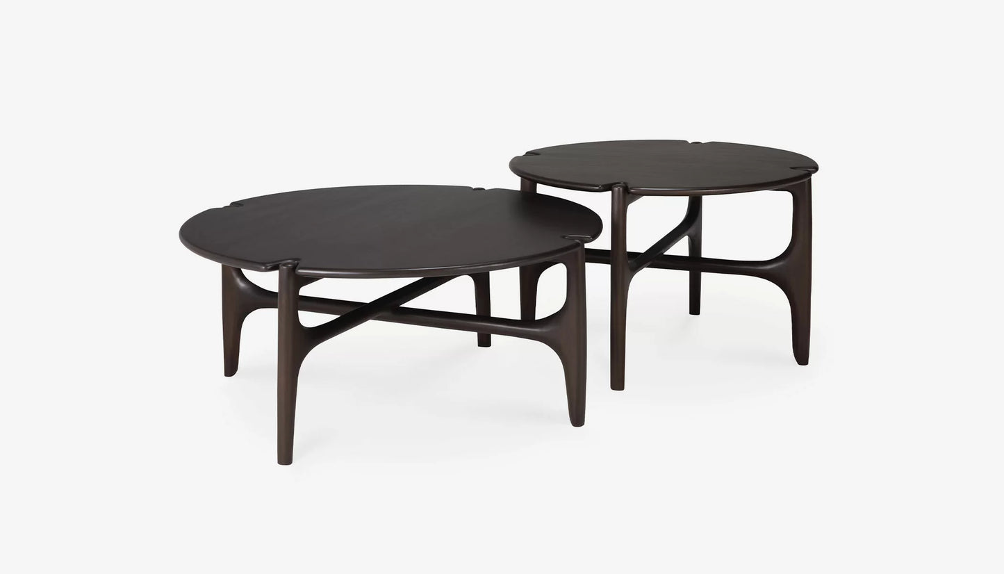 PI Round Medium Coffee Table in Dark Brown Finish