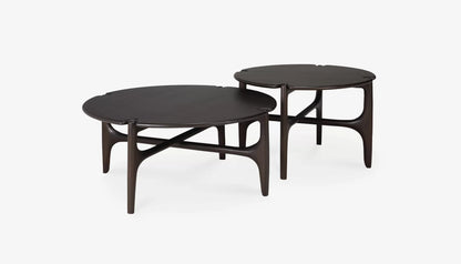 PI Round Small Coffee Table in Dark Brown