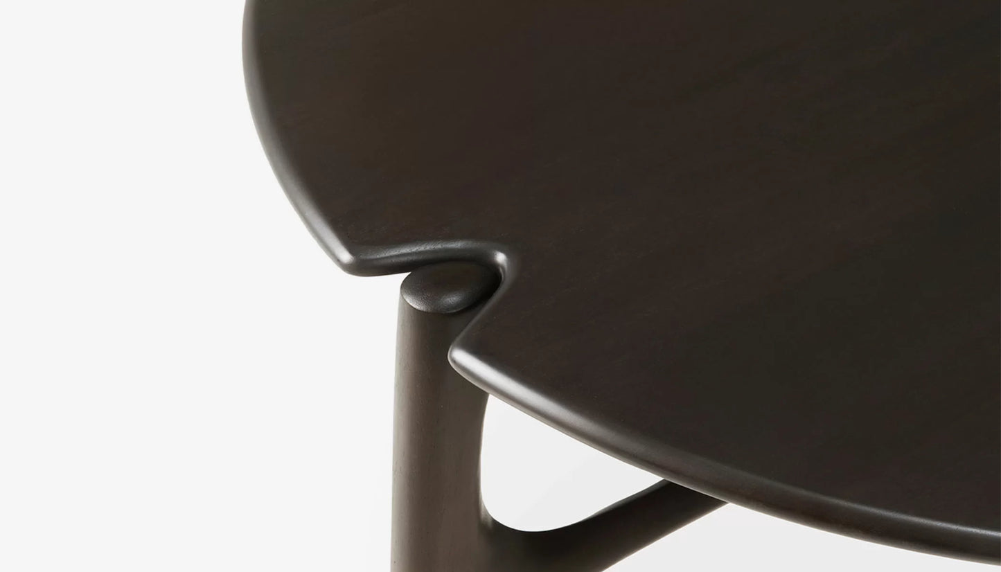 PI Round Small Coffee Table in Dark Brown