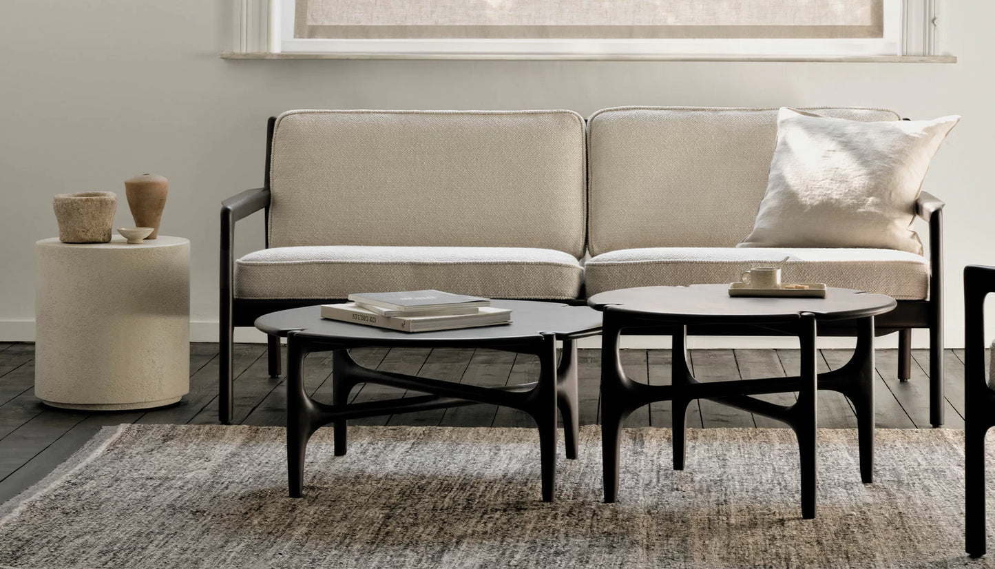 PI Round Small Coffee Table in Dark Brown
