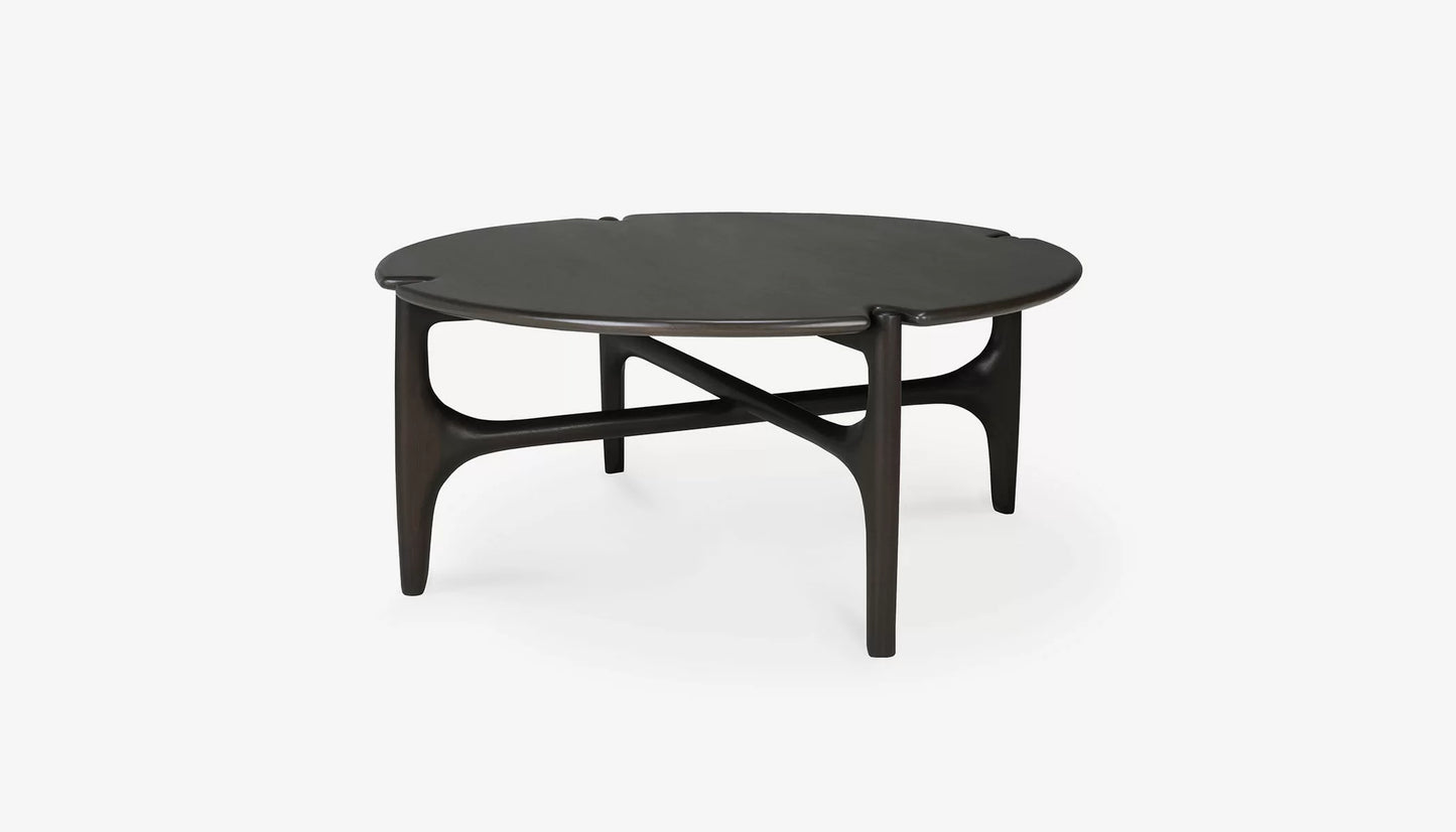 PI Round Medium Coffee Table in Dark Brown Finish