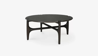 PI Round Medium Coffee Table in Dark Brown Finish