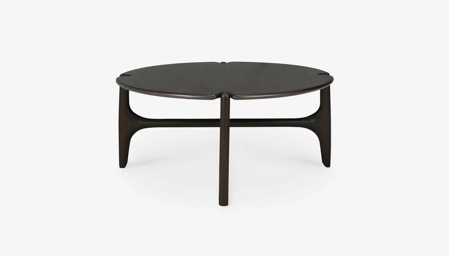 PI Round Medium Coffee Table in Dark Brown Finish
