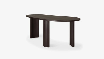 Boomerang Desk in Dark Brown Finish