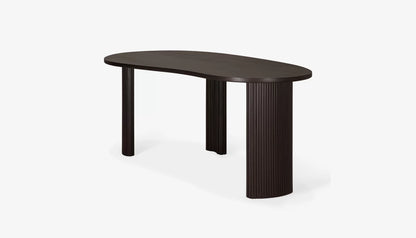 Boomerang Desk in Dark Brown Finish