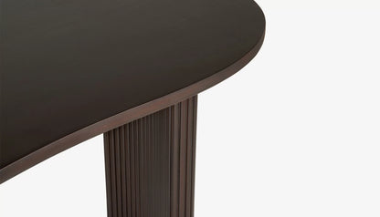 Boomerang Desk in Dark Brown Finish