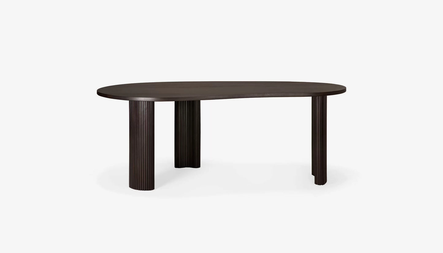 Boomerang Desk in Dark Brown Finish