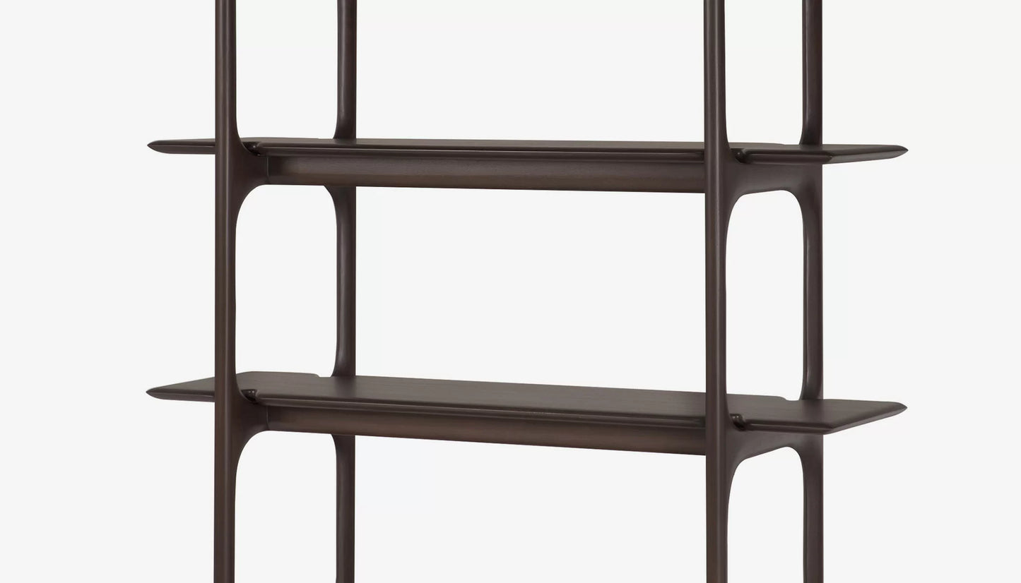 PI Shelving Unit in Dark Brown Finish
