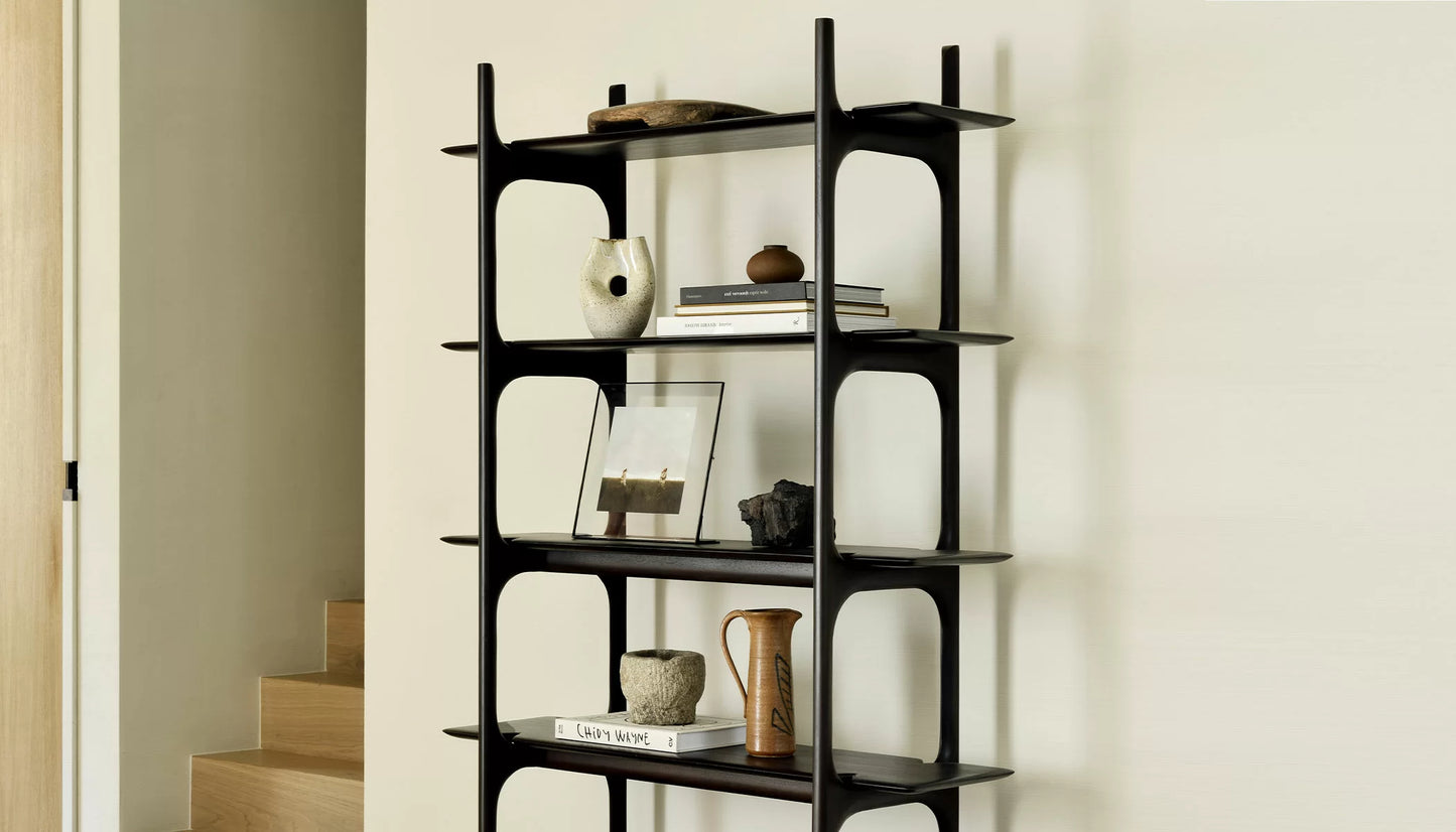 PI Shelving Unit in Dark Brown Finish