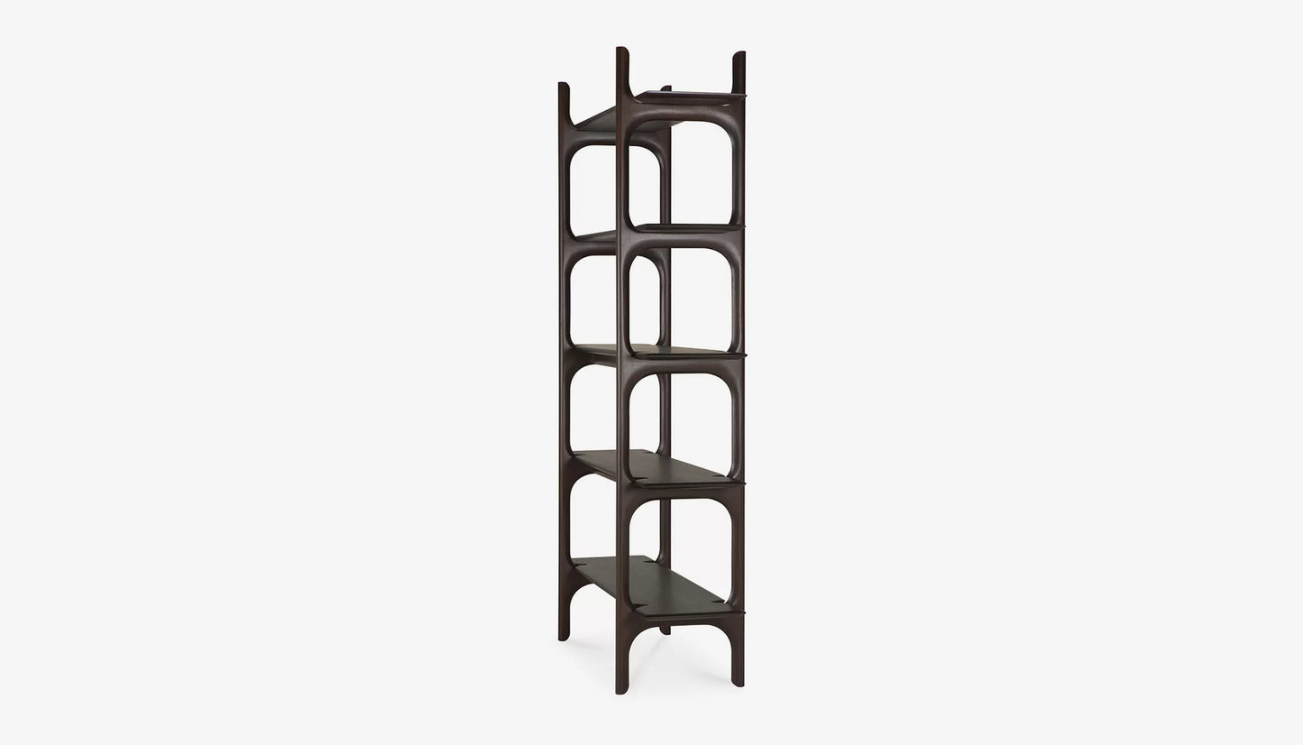 PI Shelving Unit in Dark Brown Finish