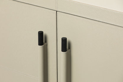 Arlington Cabinet French Grey Leather