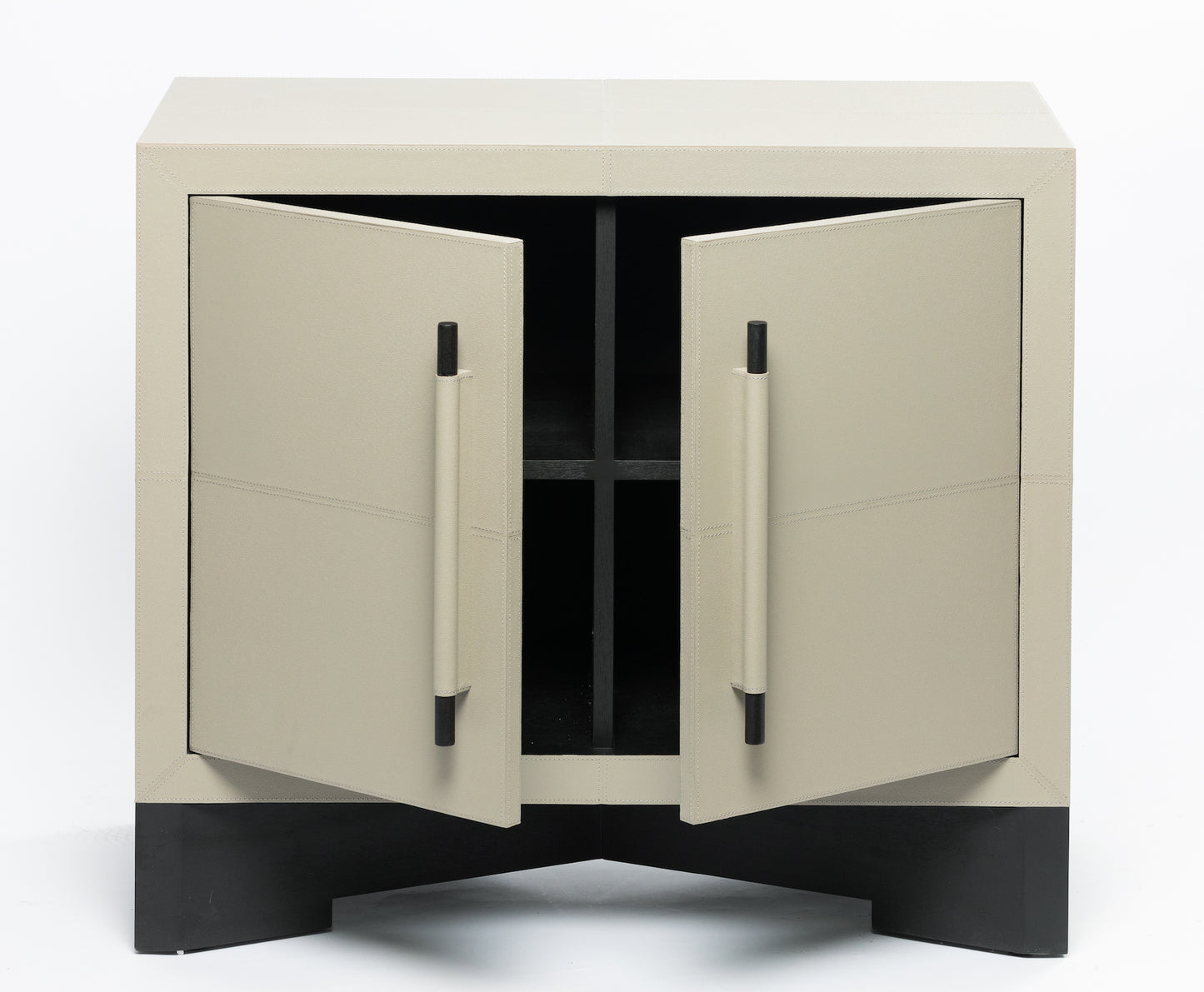 Arlington Cabinet French Grey Leather