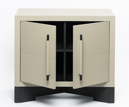 Arlington Cabinet French Grey Leather