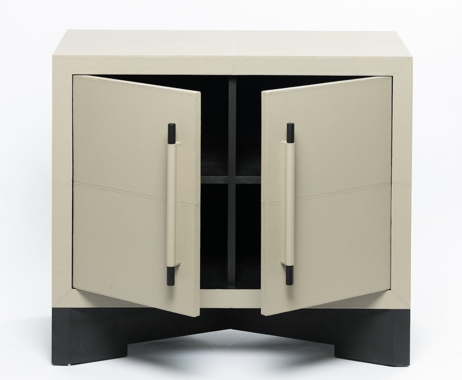Arlington Cabinet French Grey Leather