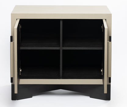 Arlington Cabinet French Grey Leather