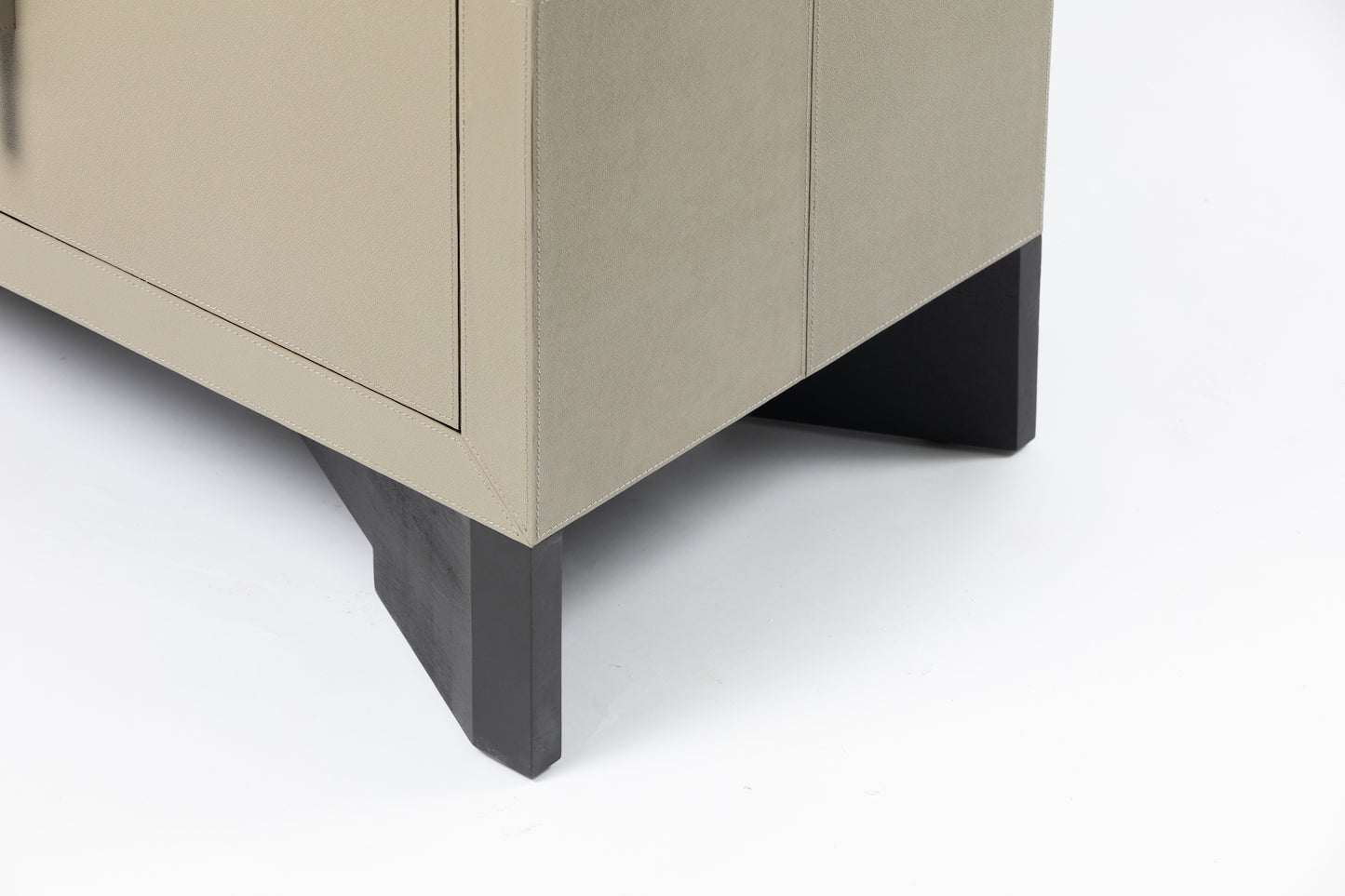 Arlington Cabinet French Grey Leather
