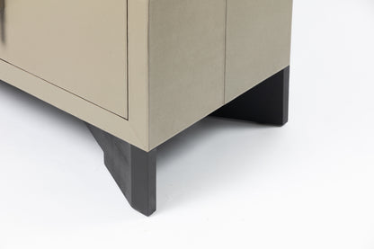 Arlington Cabinet French Grey Leather