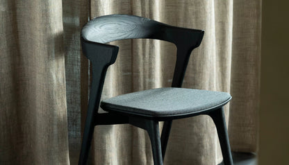Bok Dining Chair in Fabric With Oak Finish