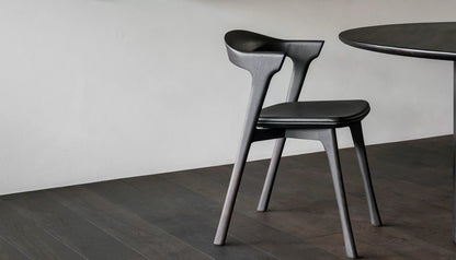 Bok Dining Chair in Fabric With Oak Finish