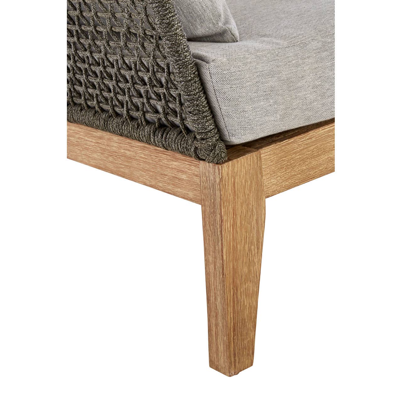 Opus 3 Seat Grey Sofa with Wooden Legs