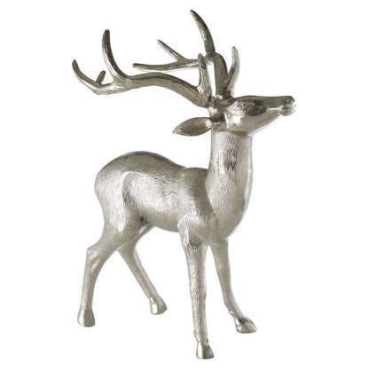 Small Nickel Finish Floor Standing Stag