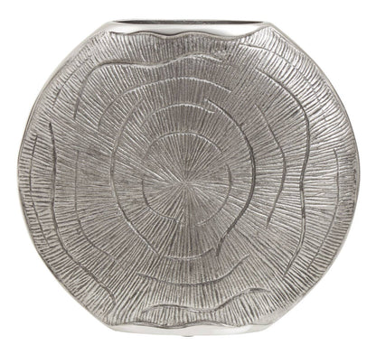 Silva Large Oak Effect Silver Finish Vase