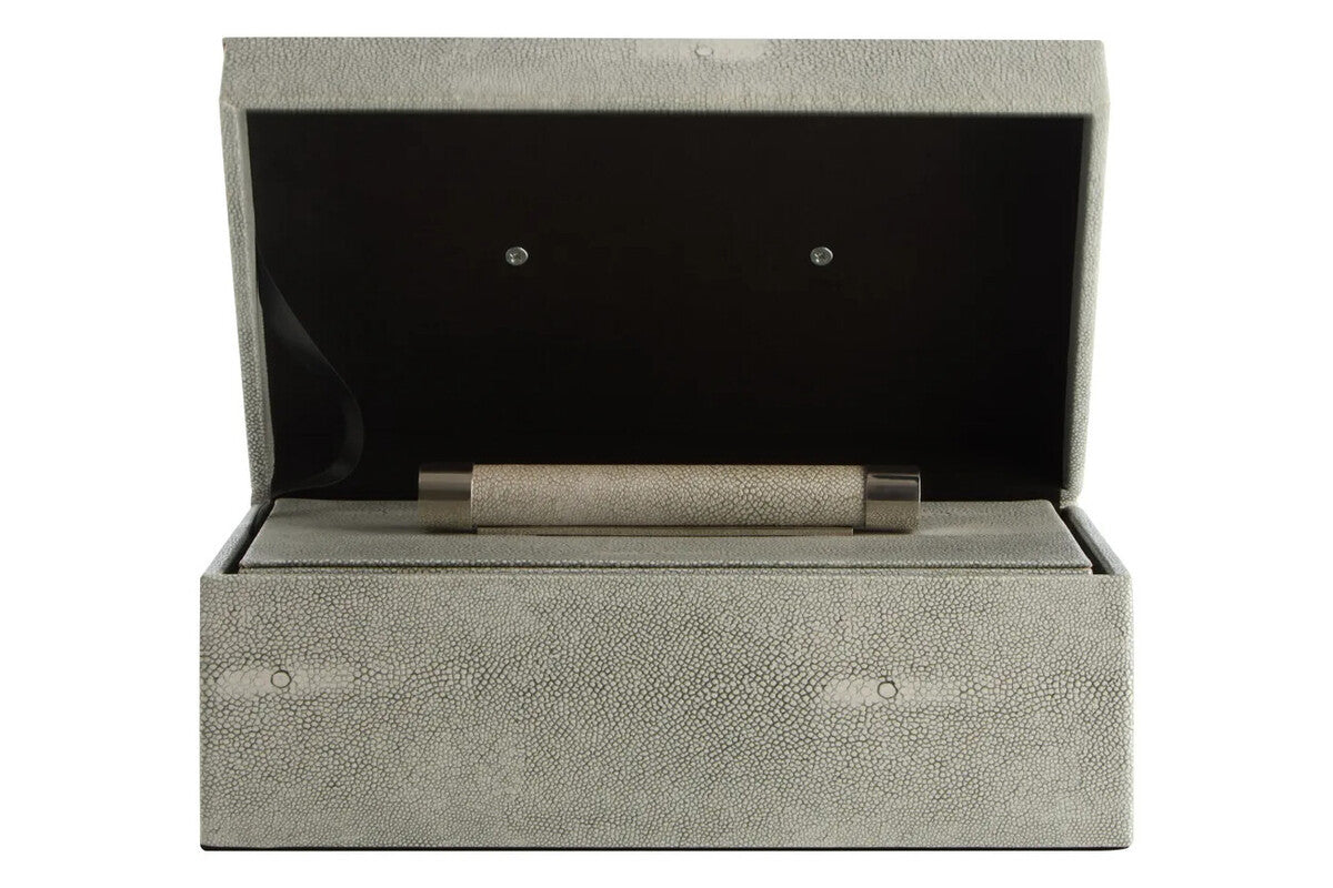 Cardona Set of Two Grey Shagreen Effect Trinket Boxes — view 6