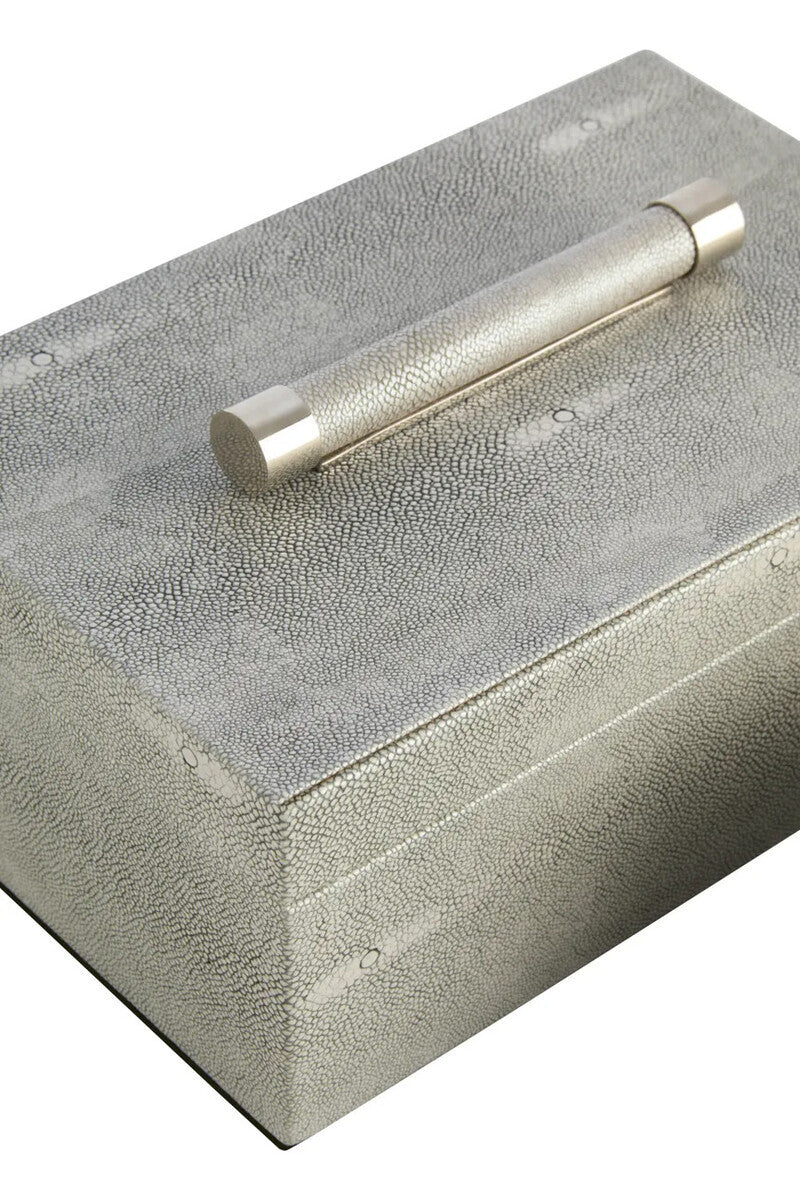 Cardona Set of Two Grey Shagreen Effect Trinket Boxes — view 8