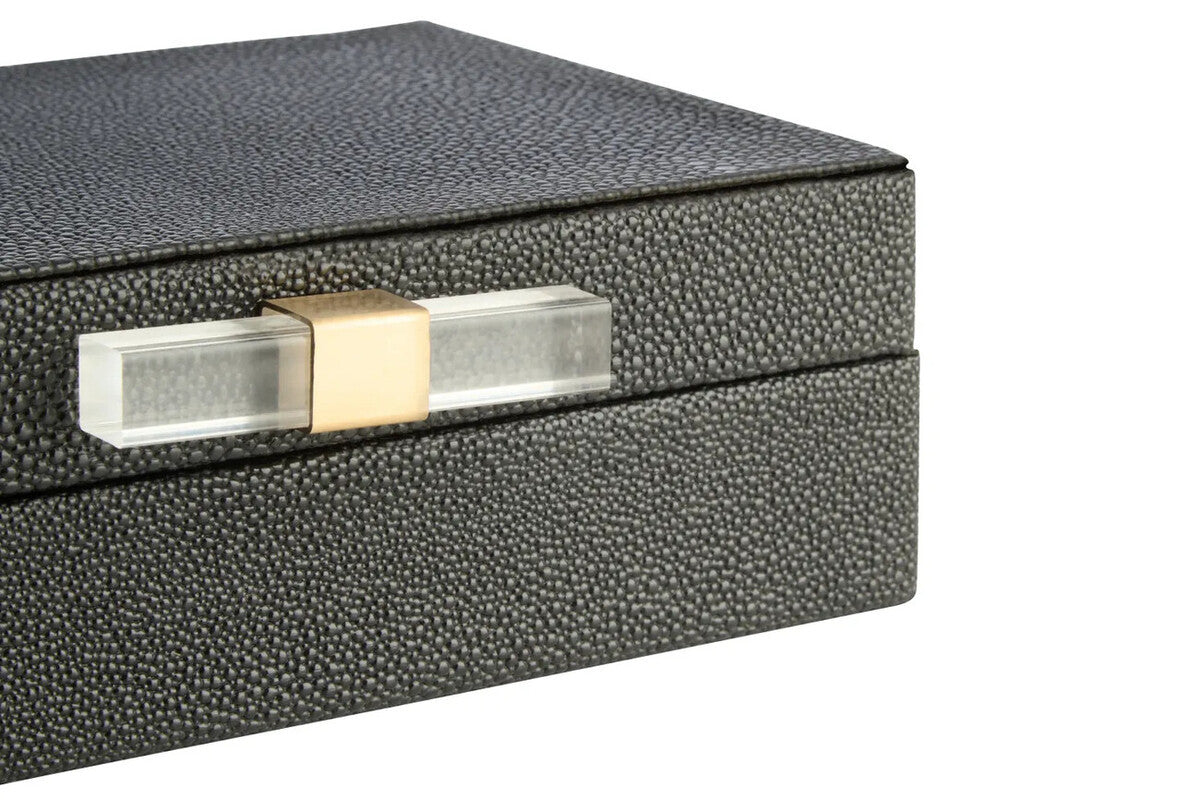 Cardona Set of Two Black Shagreen Effect Trinket Boxes — view 5