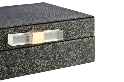 Cardona Set of Two Black Shagreen Effect Trinket Boxes — view 5
