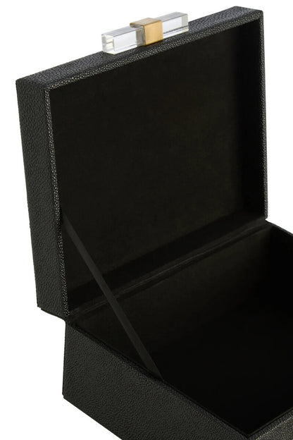 Cardona Set of Two Black Shagreen Effect Trinket Boxes — view 7