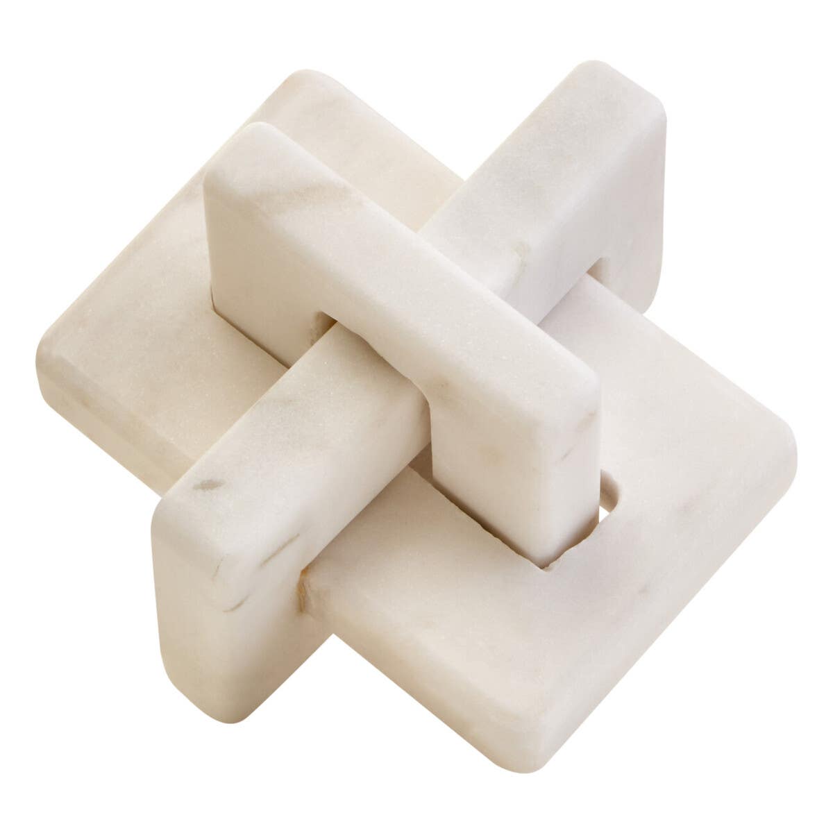 Nason White Marble Knot Sculpture