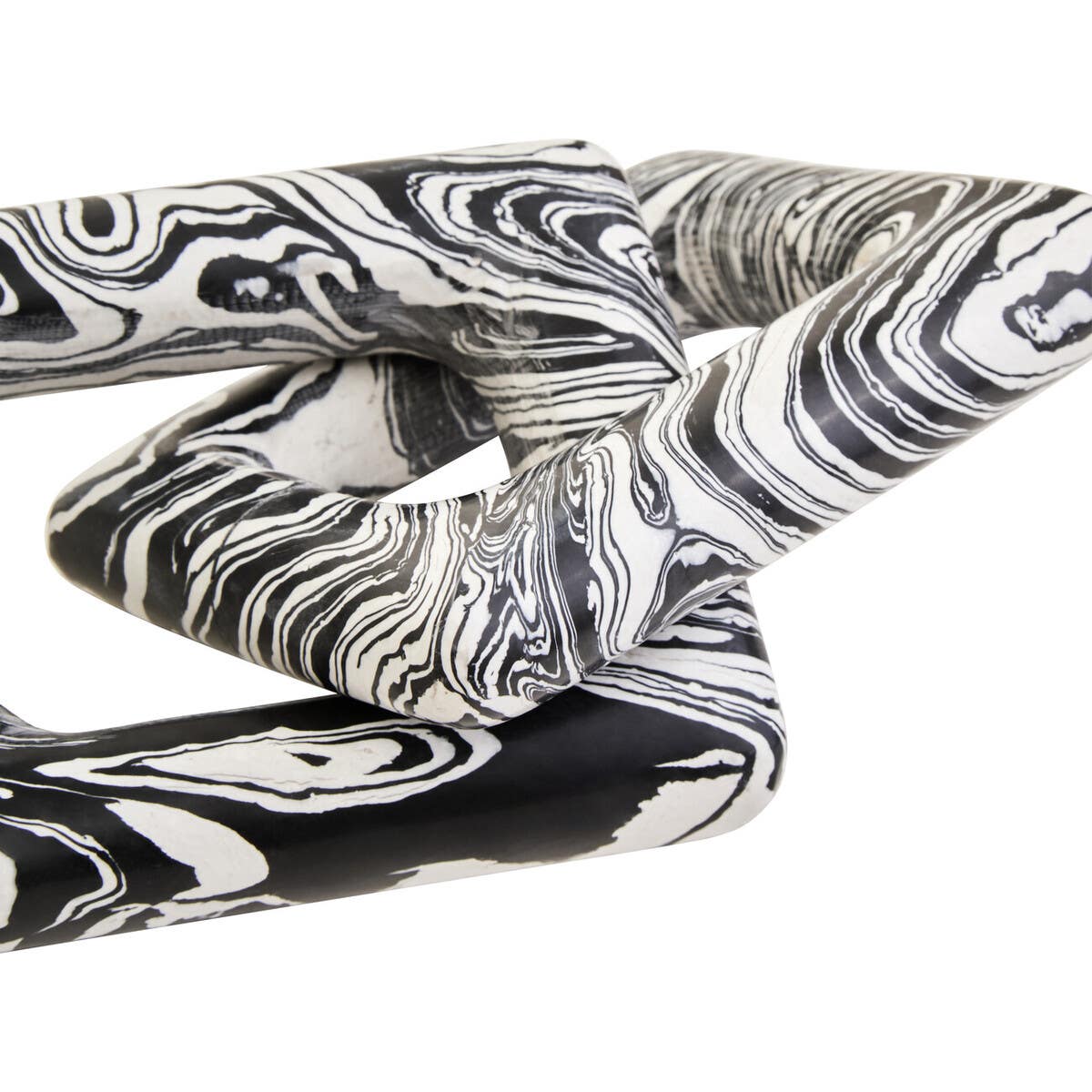 Helsa Black And White Marble Two Link Chain