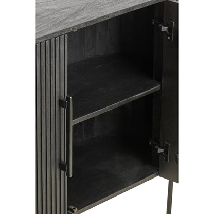 Dumosi Wooden 2 Door Sideboard - Black
