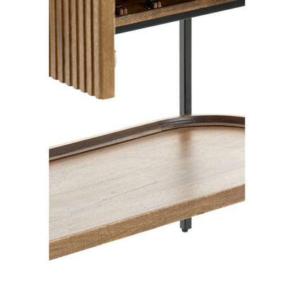 Dumosi Tall Wooden Cabinet - Dark Brown