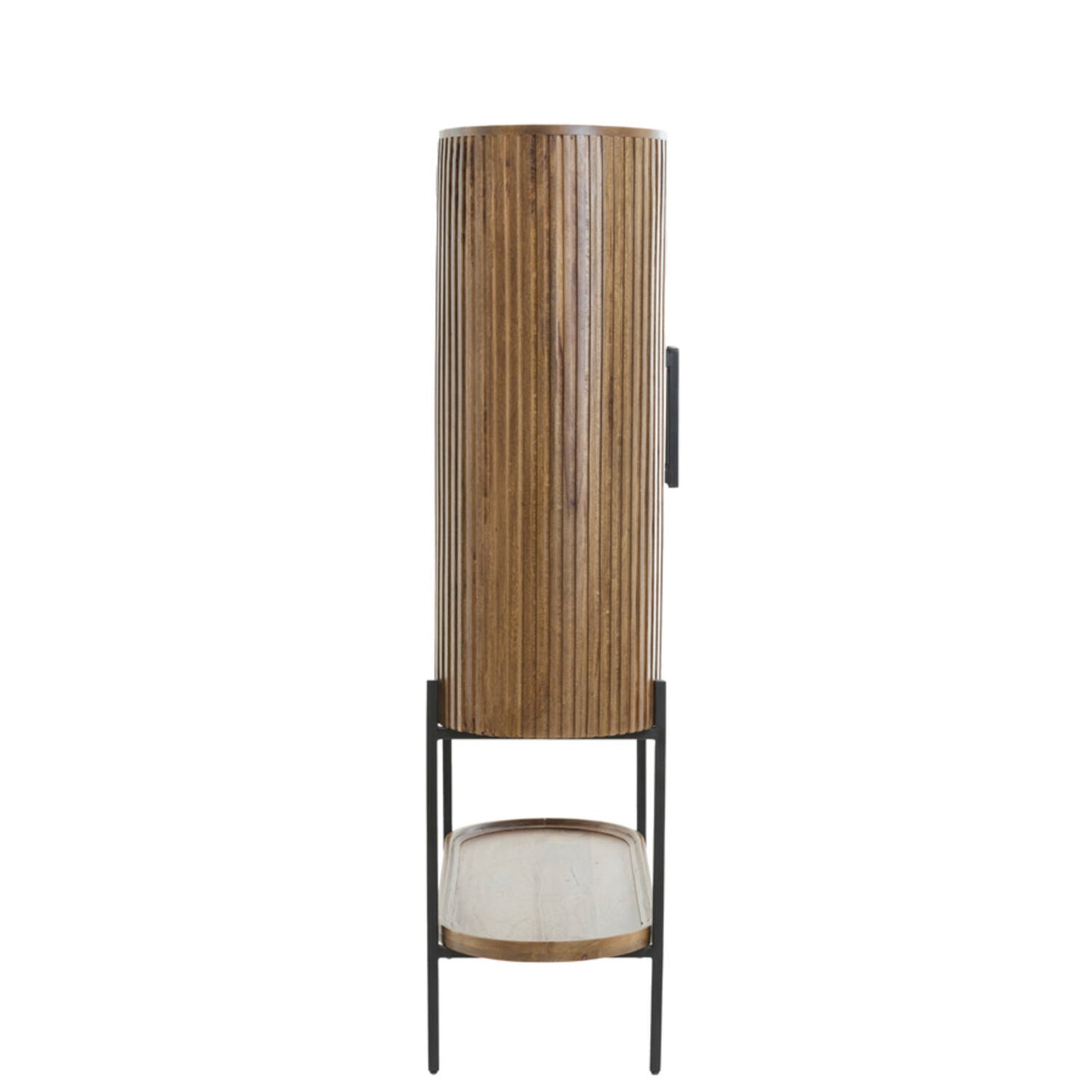 Dumosi Tall Wooden Cabinet - Dark Brown