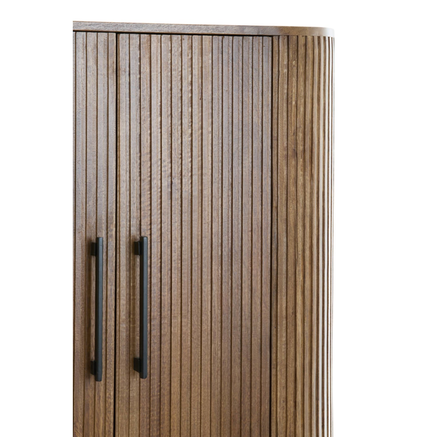 Dumosi Tall Wooden Cabinet - Dark Brown