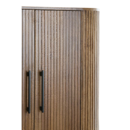 Dumosi Tall Wooden Cabinet - Dark Brown