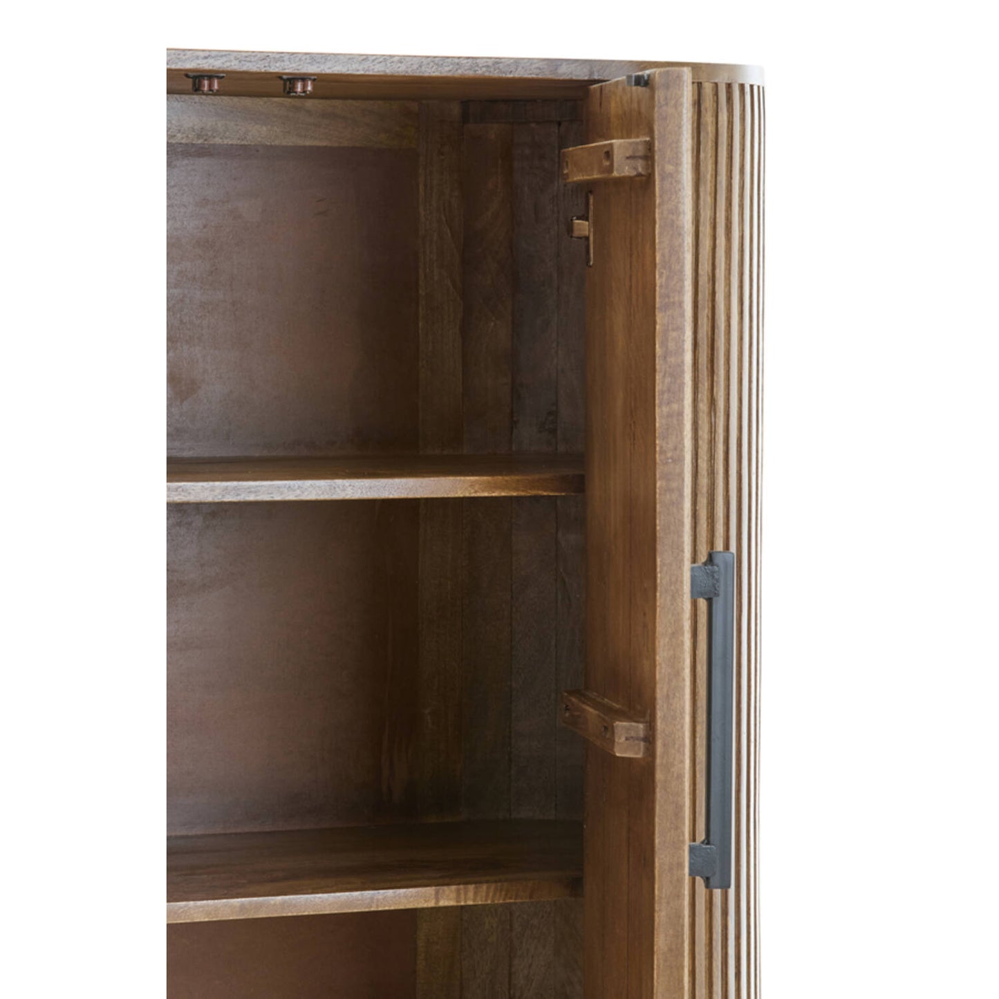 Dumosi Tall Wooden Cabinet - Dark Brown