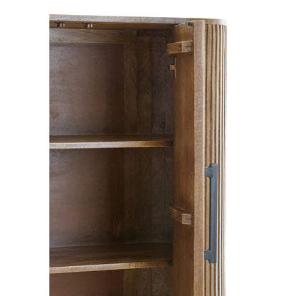 Dumosi Tall Wooden Cabinet - Dark Brown