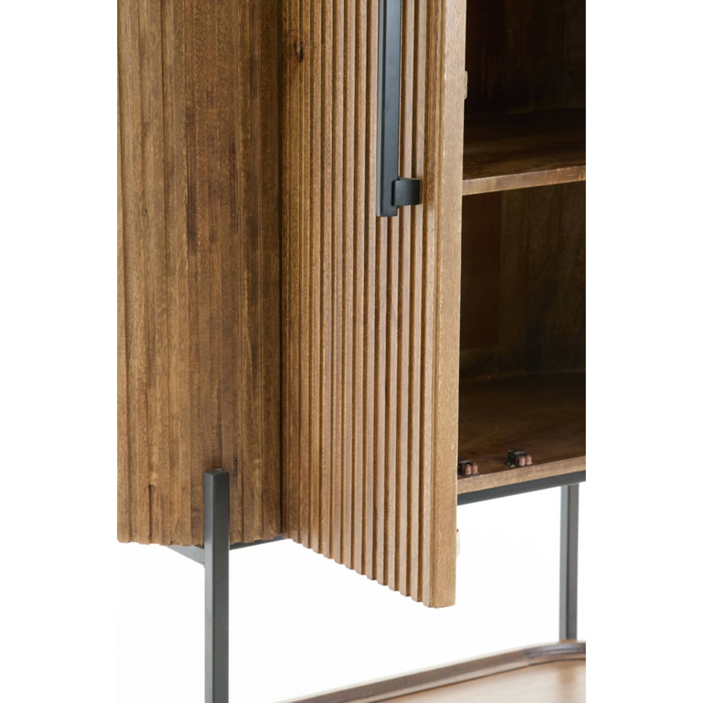 Dumosi Tall Wooden Cabinet - Dark Brown